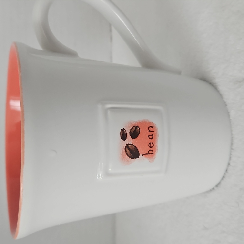 Starbucks Vintage 2006 Vibrant Coral Coffee Bean Coffee Tea Mug